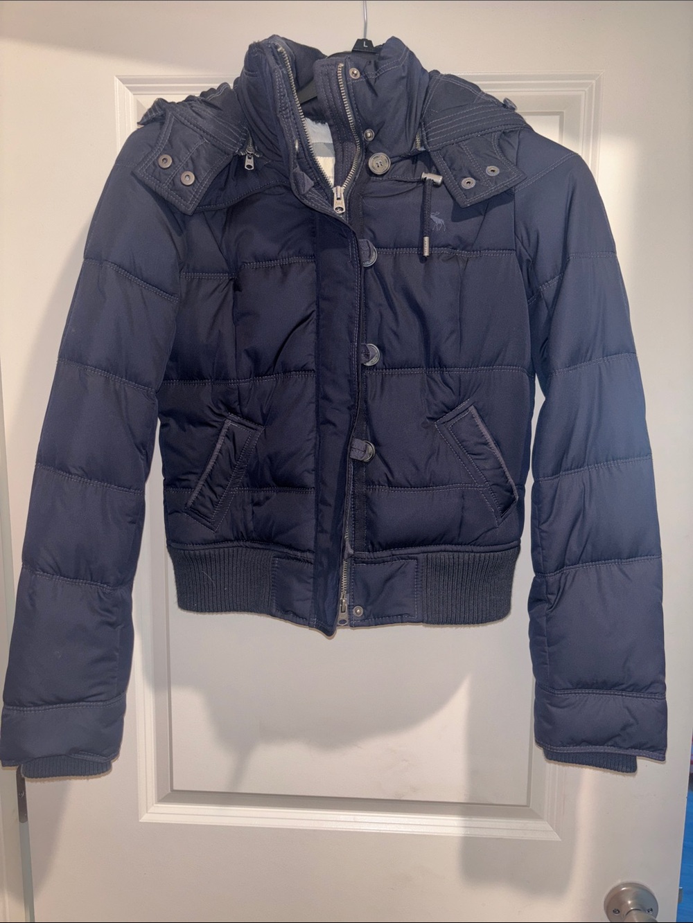 Vintage Abercrombie & Fitch Quilted Puffer Jacket with Hood